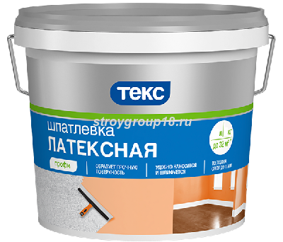Шпаклевка латексная ПРОФИ для внутренних работ 1,5 кг Текс