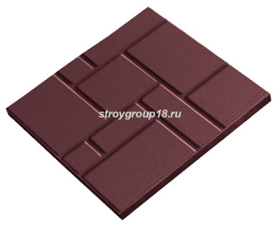 Плитка усиленная 330х330х35 Вишня 