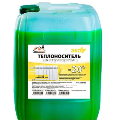 Теплоноситель пропиленгликоль 10л Мастер отопления (-30С  +100С) 